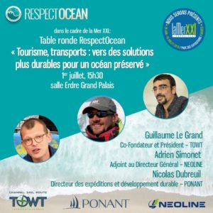Table ronde RespectOcean "tourisme, transports : vers des solutions plus durables pour un océan préservé" avec NEOLINE