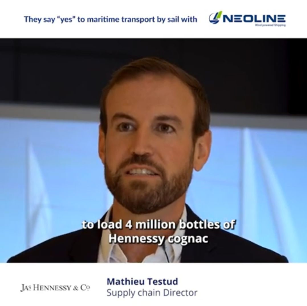 Hennessy sustainable shipping from France to US with Neoline
